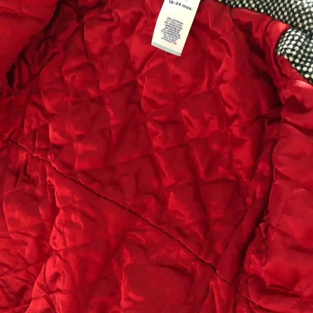 Old Navy Toddler Girl Black Tweed Pea Coat